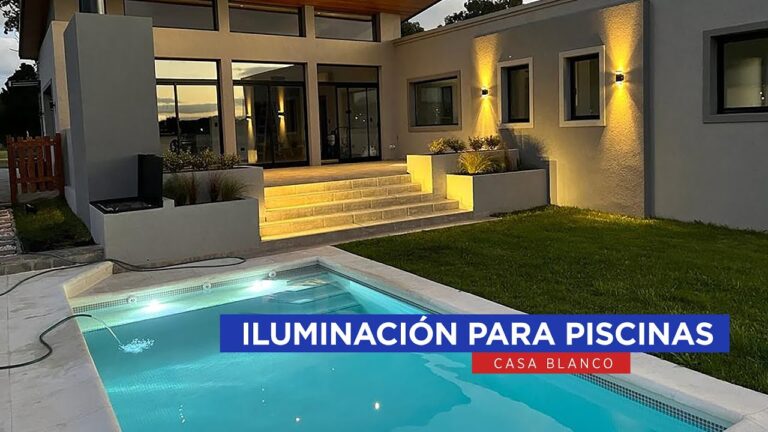 Iluminaci&oacute;n LED moderna para piscinas
